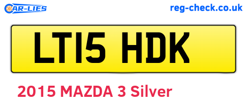 LT15HDK are the vehicle registration plates.