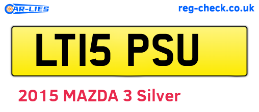 LT15PSU are the vehicle registration plates.