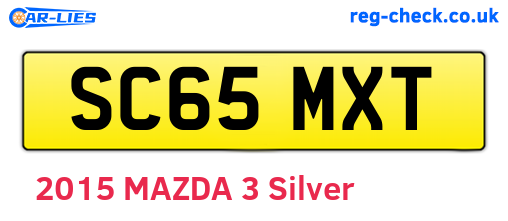 SC65MXT are the vehicle registration plates.