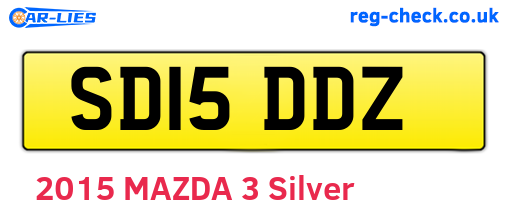 SD15DDZ are the vehicle registration plates.