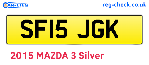 SF15JGK are the vehicle registration plates.