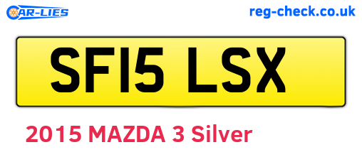 SF15LSX are the vehicle registration plates.