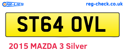 ST64OVL are the vehicle registration plates.