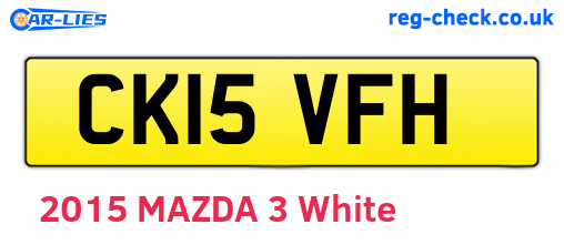 CK15VFH are the vehicle registration plates.