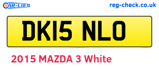 DK15NLO are the vehicle registration plates.