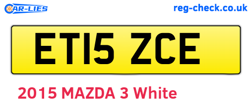 ET15ZCE are the vehicle registration plates.