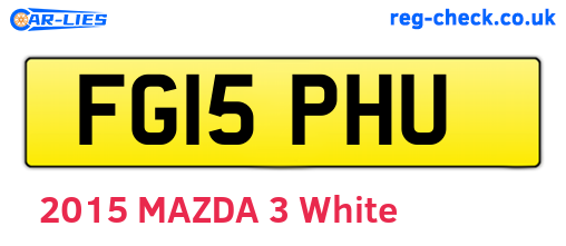FG15PHU are the vehicle registration plates.