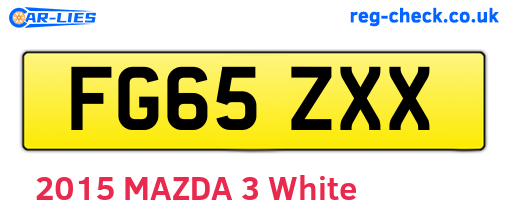 FG65ZXX are the vehicle registration plates.