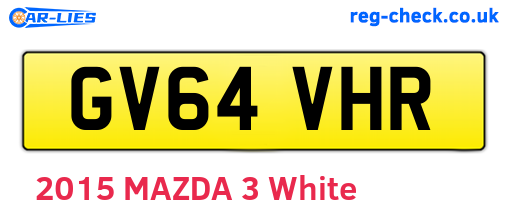 GV64VHR are the vehicle registration plates.