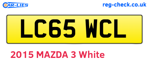 LC65WCL are the vehicle registration plates.