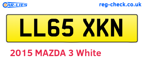 LL65XKN are the vehicle registration plates.