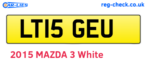 LT15GEU are the vehicle registration plates.