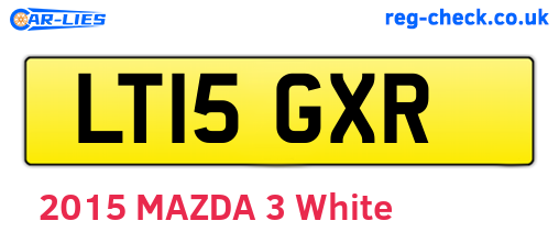 LT15GXR are the vehicle registration plates.