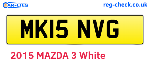 MK15NVG are the vehicle registration plates.