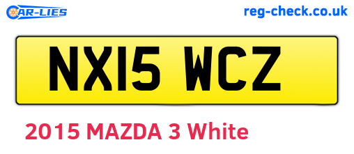 NX15WCZ are the vehicle registration plates.