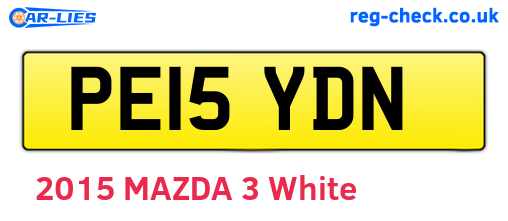 PE15YDN are the vehicle registration plates.