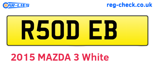 R50DEB are the vehicle registration plates.