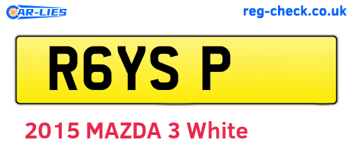 R6YSP are the vehicle registration plates.