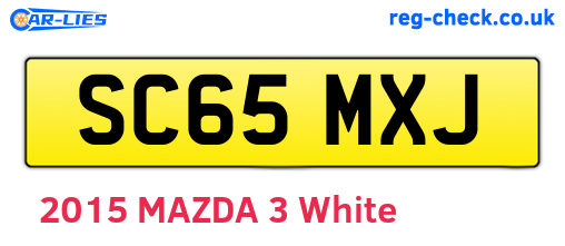 SC65MXJ are the vehicle registration plates.