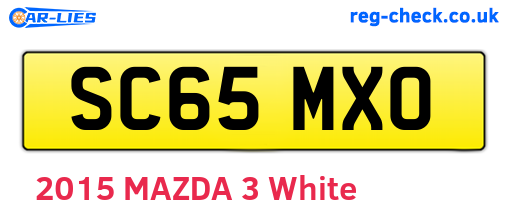 SC65MXO are the vehicle registration plates.