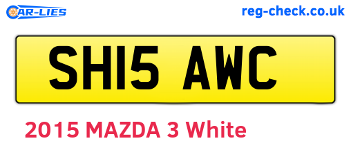 SH15AWC are the vehicle registration plates.