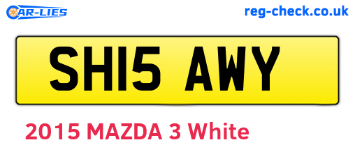 SH15AWY are the vehicle registration plates.