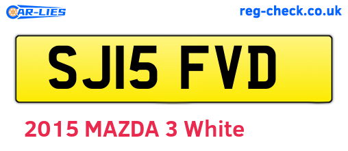 SJ15FVD are the vehicle registration plates.