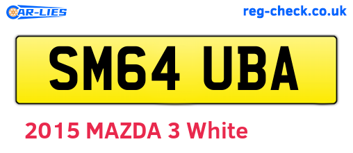 SM64UBA are the vehicle registration plates.