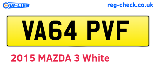 VA64PVF are the vehicle registration plates.