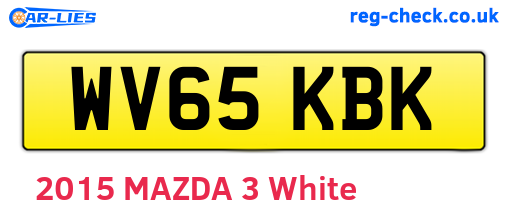 WV65KBK are the vehicle registration plates.
