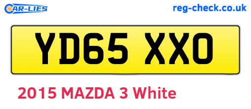 YD65XXO are the vehicle registration plates.