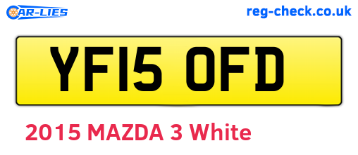 YF15OFD are the vehicle registration plates.