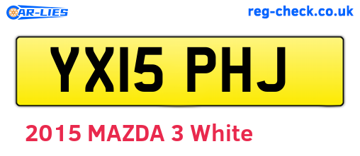 YX15PHJ are the vehicle registration plates.