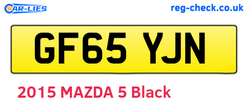 GF65YJN are the vehicle registration plates.