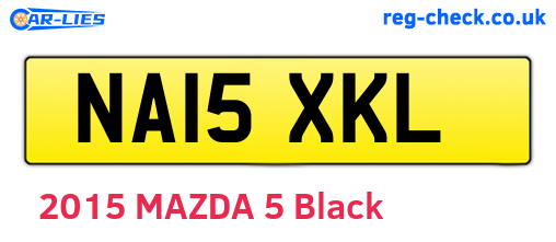 NA15XKL are the vehicle registration plates.