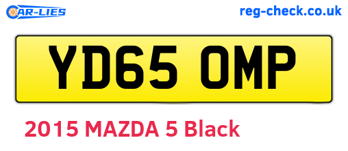 YD65OMP are the vehicle registration plates.