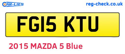 FG15KTU are the vehicle registration plates.