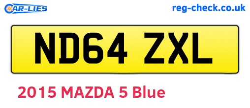 ND64ZXL are the vehicle registration plates.