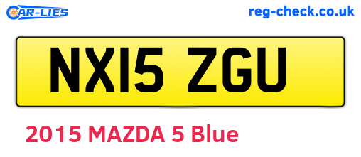 NX15ZGU are the vehicle registration plates.