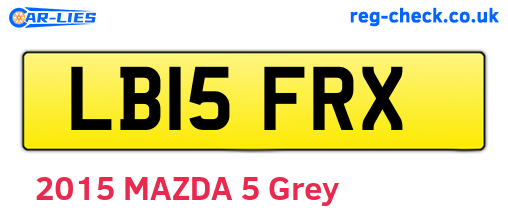 LB15FRX are the vehicle registration plates.