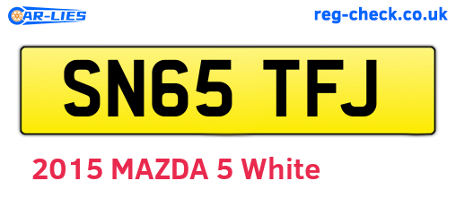SN65TFJ are the vehicle registration plates.