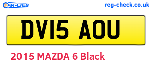DV15AOU are the vehicle registration plates.