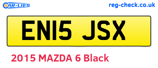 EN15JSX are the vehicle registration plates.