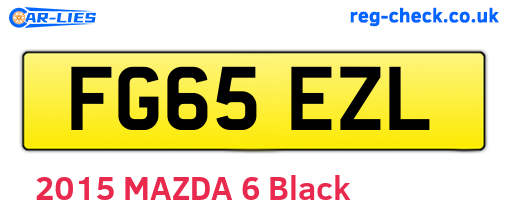 FG65EZL are the vehicle registration plates.