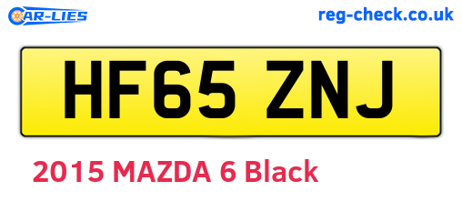 HF65ZNJ are the vehicle registration plates.