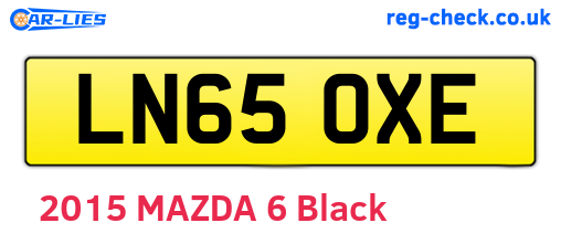 LN65OXE are the vehicle registration plates.
