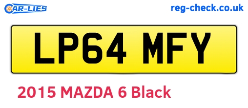 LP64MFY are the vehicle registration plates.