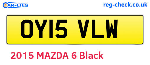 OY15VLW are the vehicle registration plates.