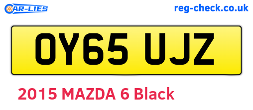 OY65UJZ are the vehicle registration plates.