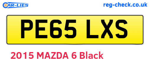 PE65LXS are the vehicle registration plates.